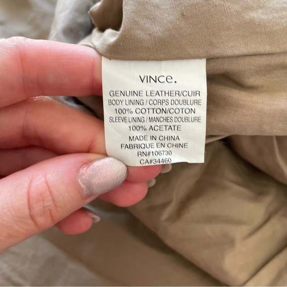 Vince Womens Brown Leather Snap Closure Blazer Jacket V0550-90092 Size 2 - Picture 7 of 10